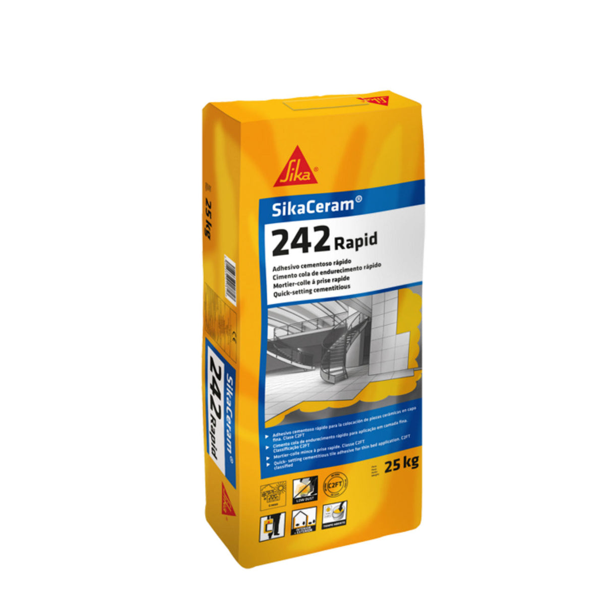 Sika SikaCeram-242 Rapid adhesivo cementoso rápido para baldosas en saco de 25 kg