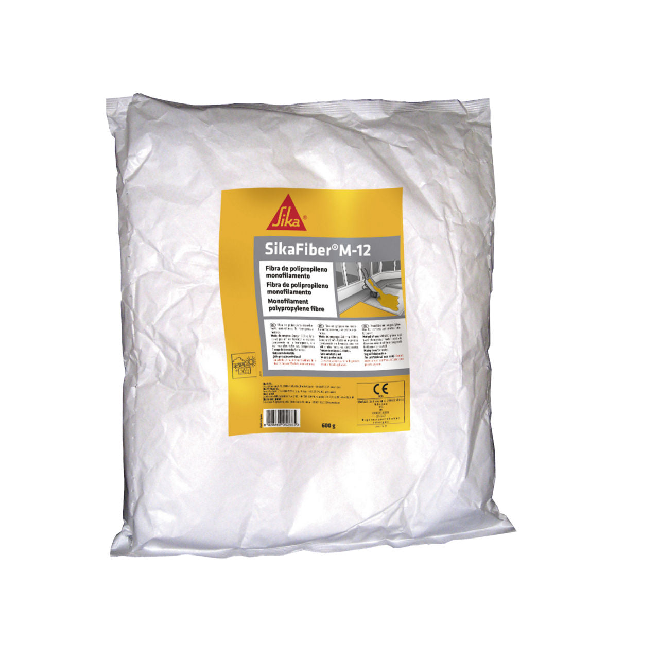 Sika Fiber M-12 fibra de polipropileno para hormigón en bolsa soluble de 600 g