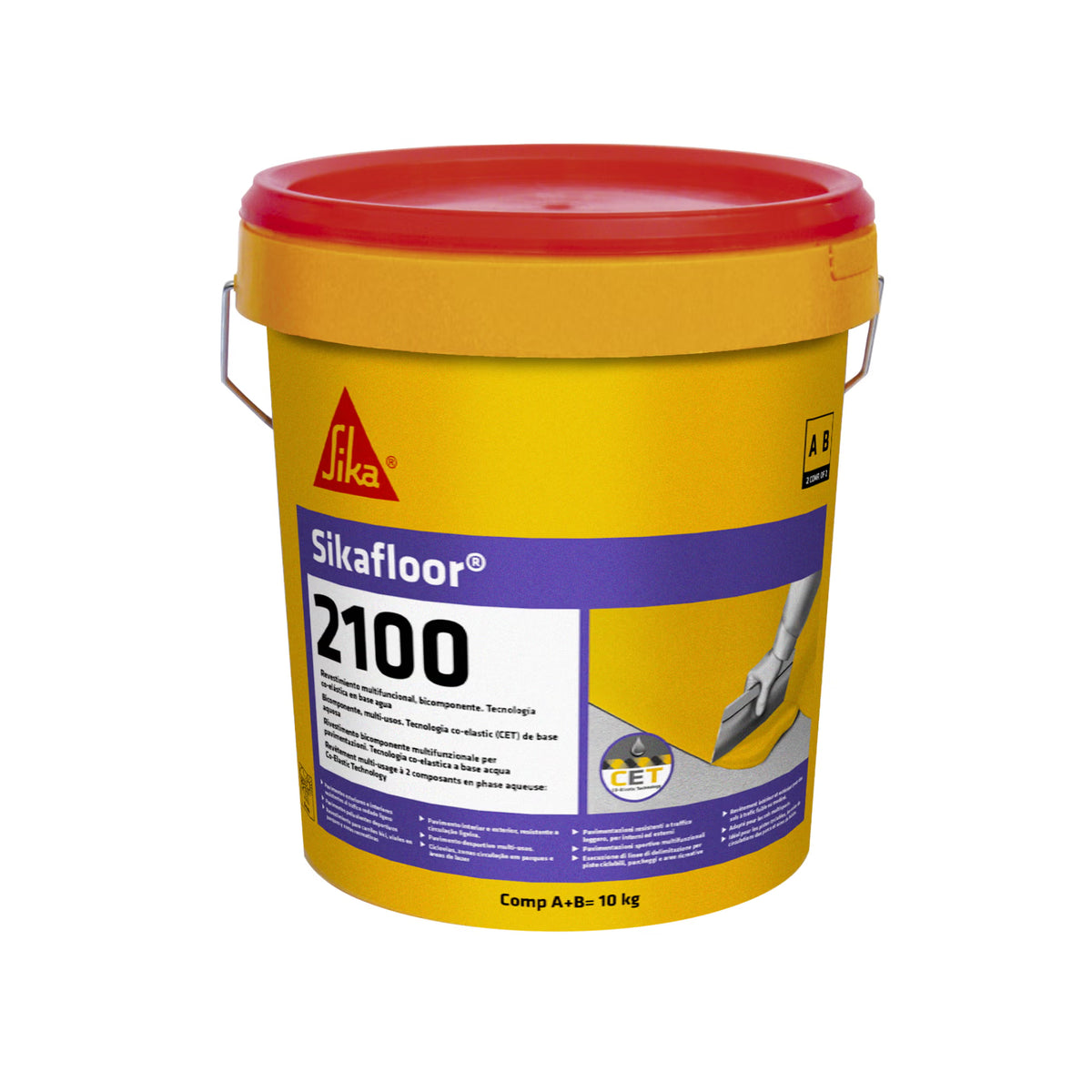 Sika Sikafloor-2100 revestimiento de color para pavimentos deportivos en cubo