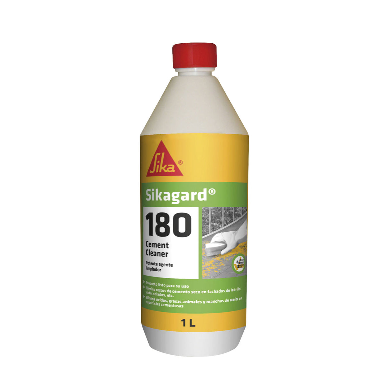 Sika Sikagard-180 Cement Cleaner limpiador de restos de cemento en botella de 1 litro