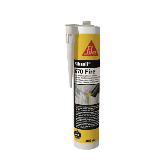 Sika Sikasil-670 Fire silicona neutra cortafuego en cartucho de 300 ml