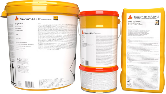 Sika Sikadur-42+ LE Warm Climate grout epoxi de tres componentes en cubo