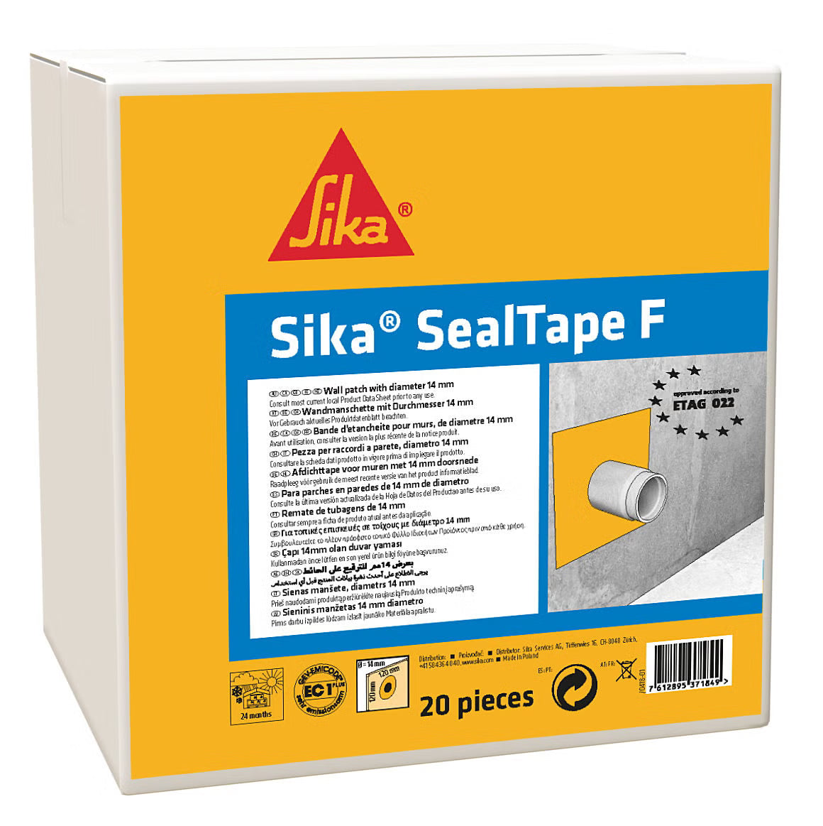 Sika SealTape F banda impermeable para juntas y esquinas bajo cerámica