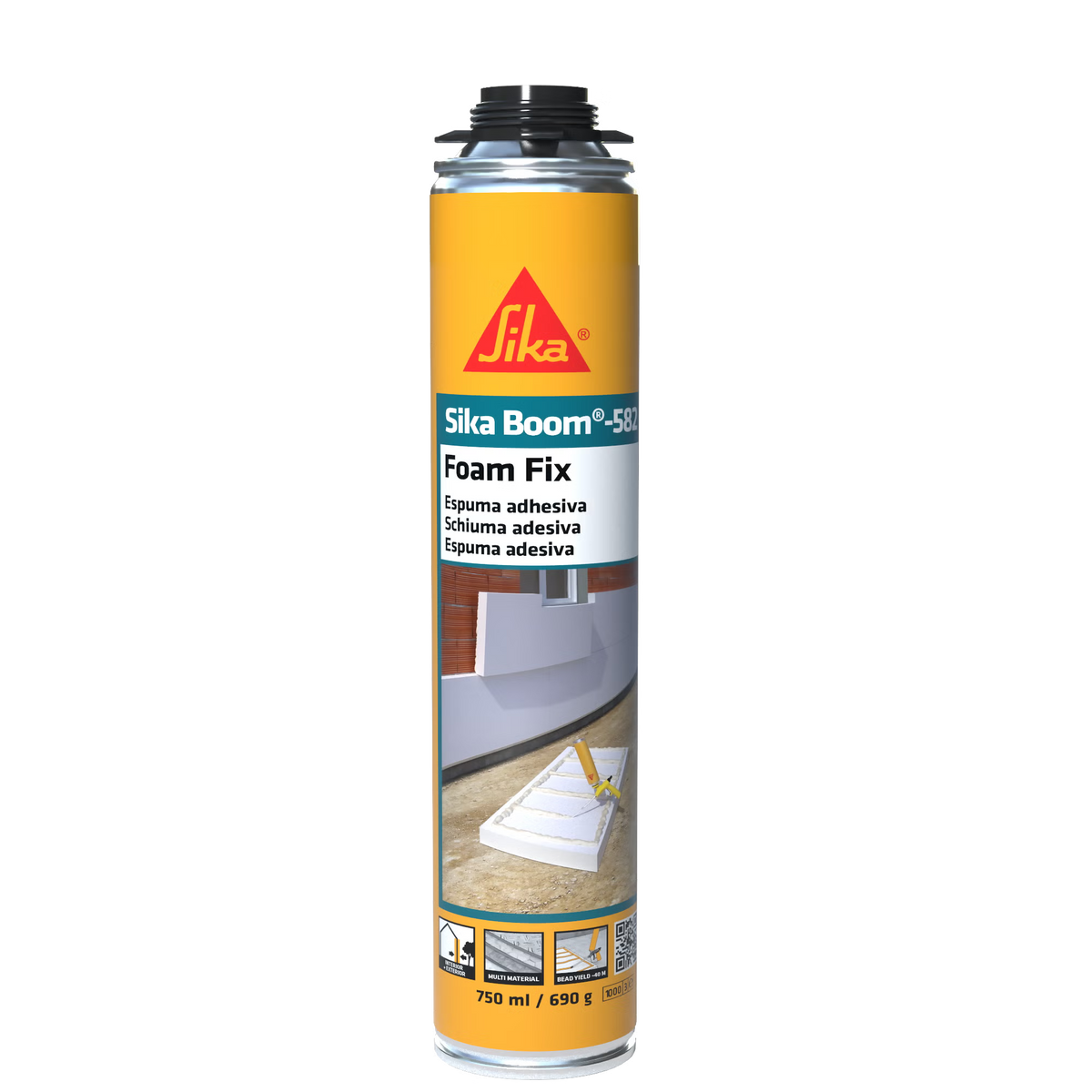 Sika Boom-582 espuma adhesiva de poliuretano para paneles aislantes en bote de 750 ml