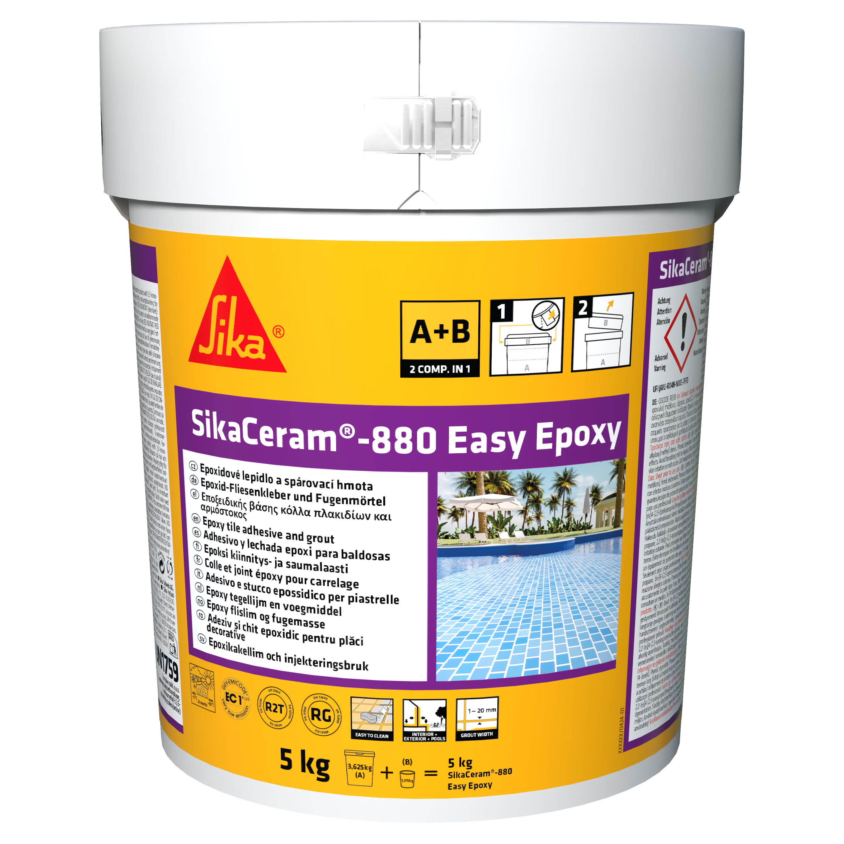 Sika SikaCeram-880 Easy Epoxy rejuntado epoxi blanco en lote de 5 kg