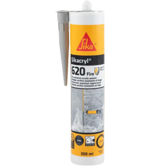 Sika Sikacryl-620 Fire sellador acrílico cortafuego gris en cartucho de 300 ml