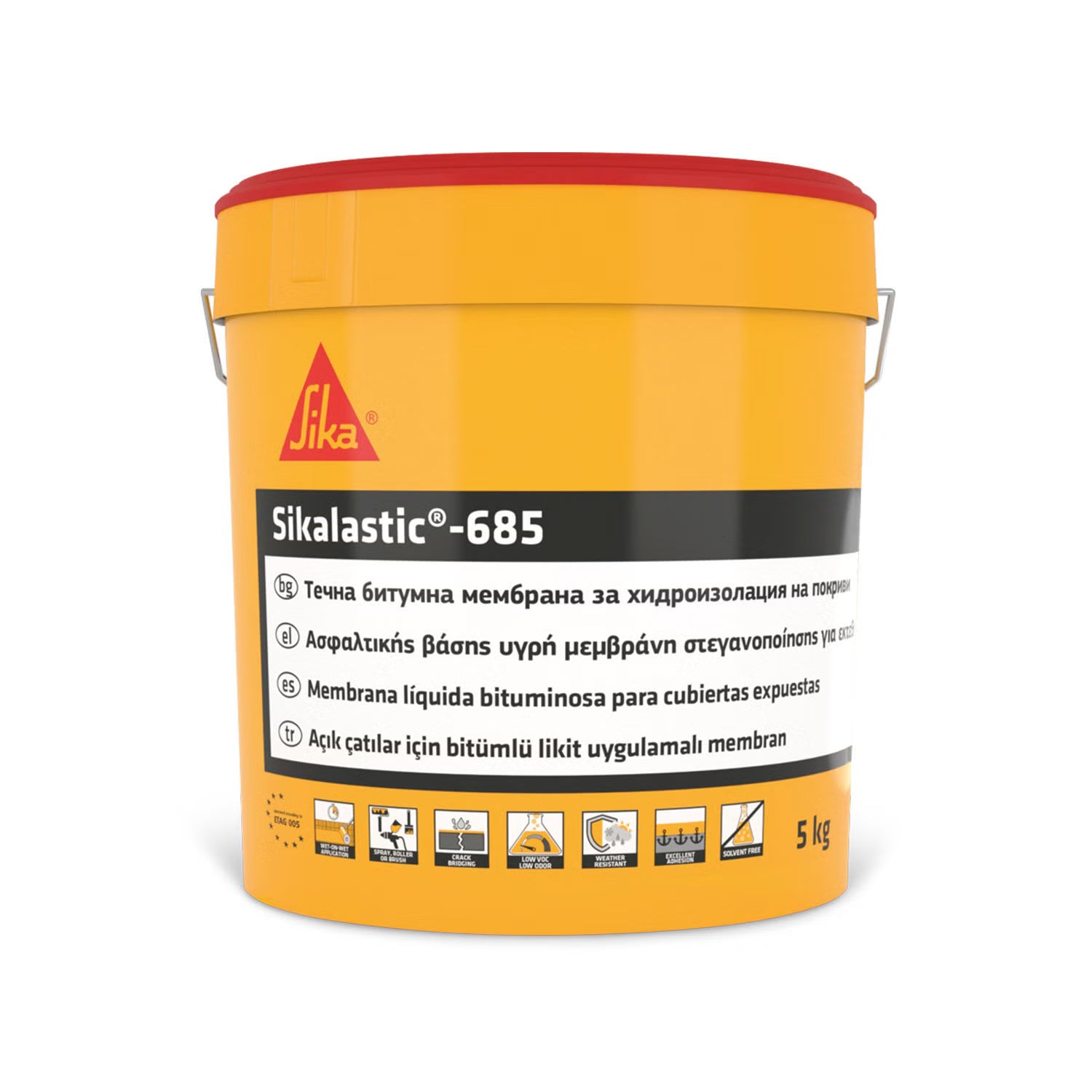 Sika Sikalastic-685 membrana líquida bituminosa para cubiertas en cubo