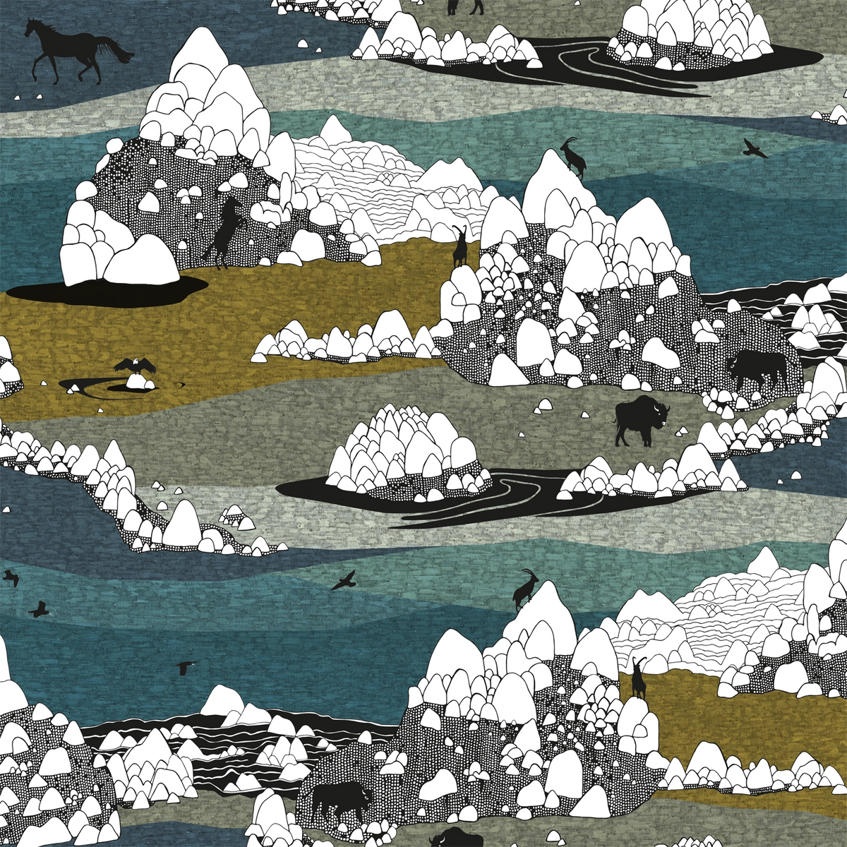 Grands Espaces GE02 — papel pintado Ressource Faune & Flore