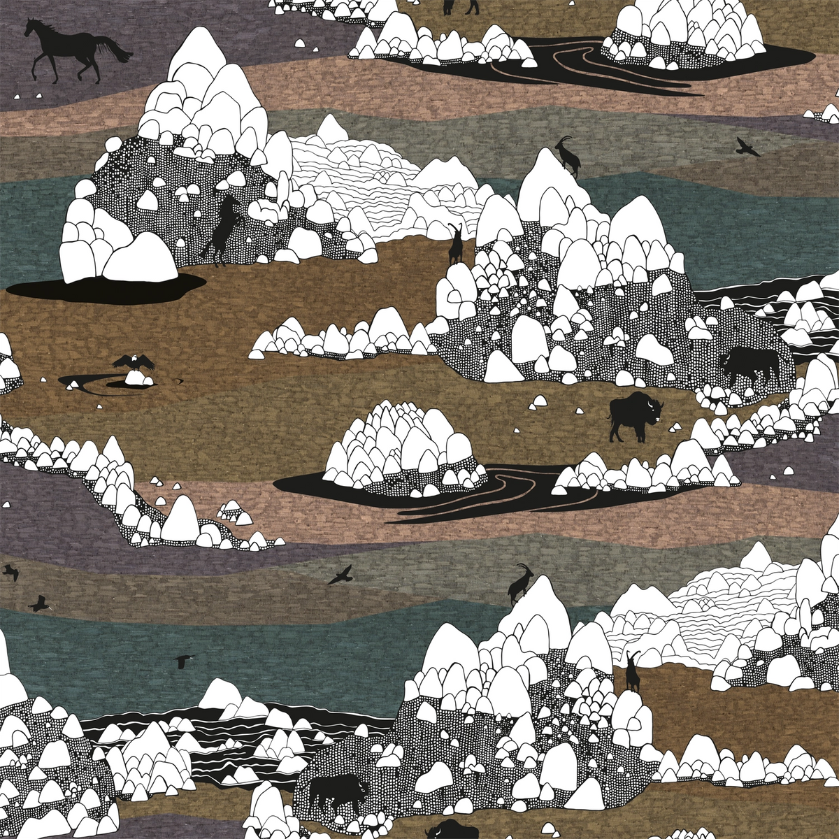 Grands Espaces GE04 — papel pintado Ressource Faune & Flore