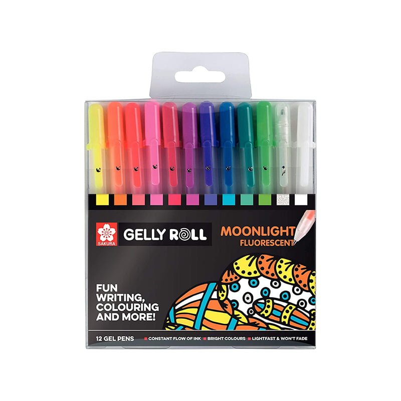 Set 12 Gelly Roll Moonlight Fluoreszierend