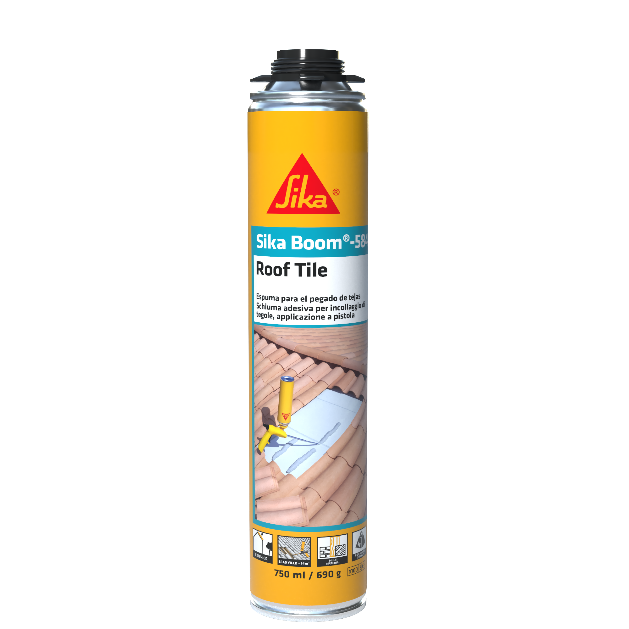 Sika Boom-584 espuma adhesiva de poliuretano para tejas en bote de 750 ml