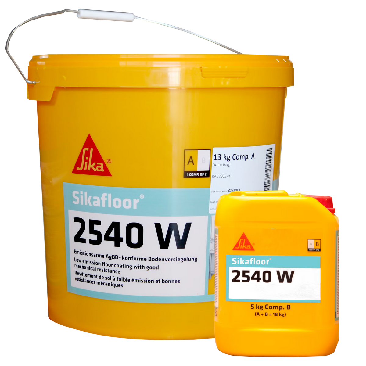 Sika Sikafloor-2540 W revestimiento epoxi en base agua para suelos, lote de 10 kg
