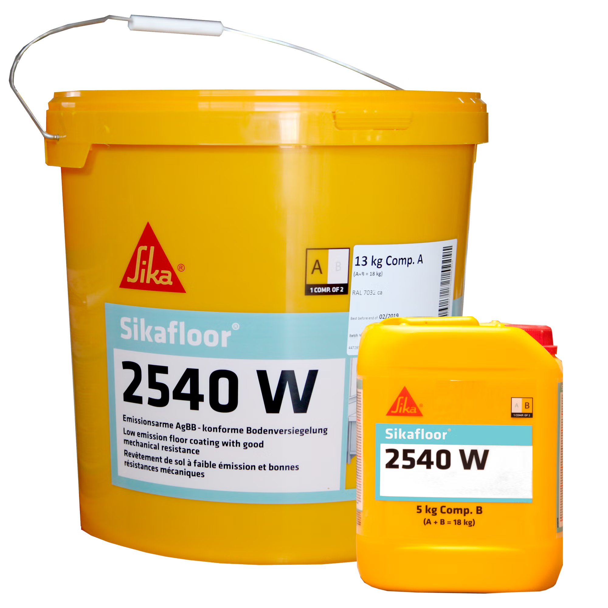Sika Sikafloor-2540 W revestimiento epoxi en base agua para suelos, lote de 10 kg