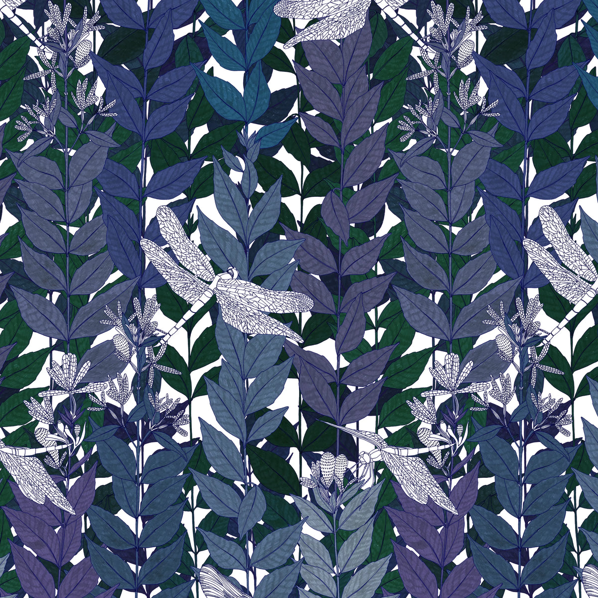 Libélulles LIB02 — papel pintado Ressource Forestine