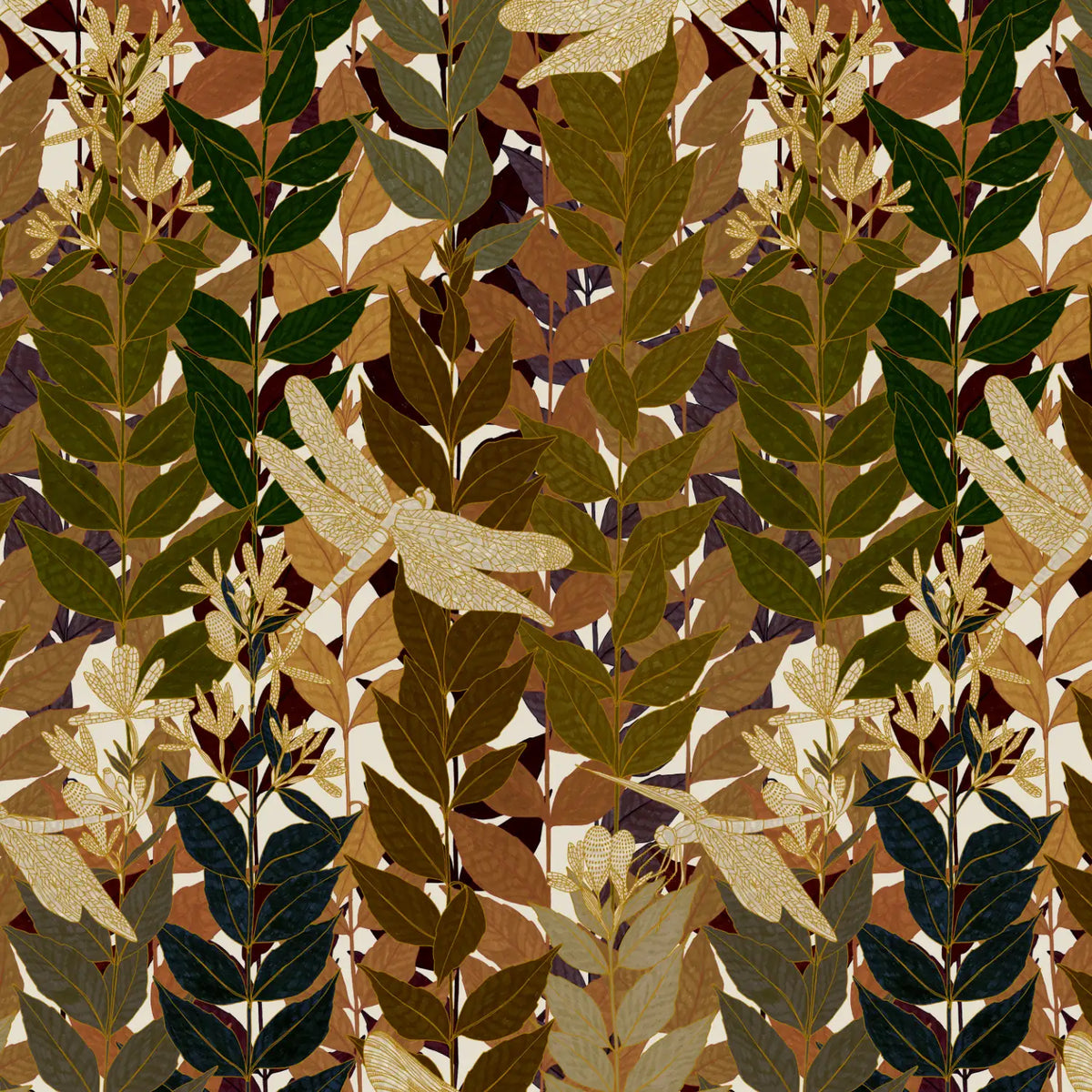 Libellules LIB04 — papel pintado Ressource Forestine Edition N°2