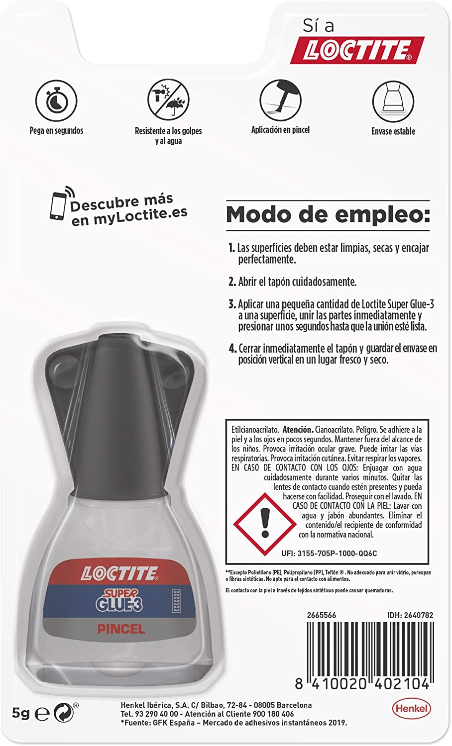 Super Glue-3 Pincel Loctite