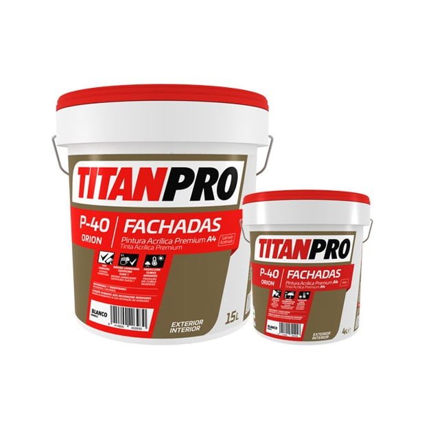 Pintura Acrílica Premium Titan Pro P40 Mate