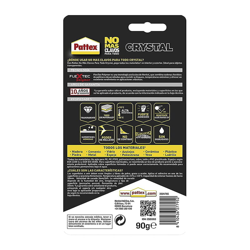 Pattex Plus de clous en cristal