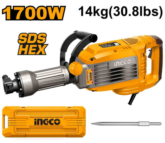 Martillo Demoledor SDS HEX 1700 W INGCO