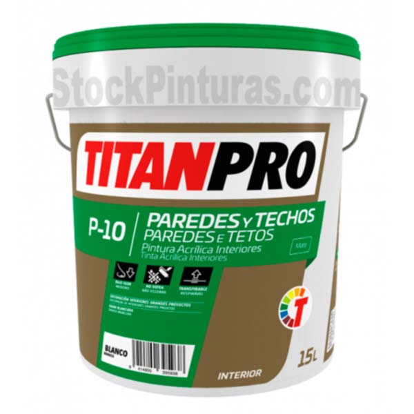 Pintura Acrílica Interiores Titan Pro P10