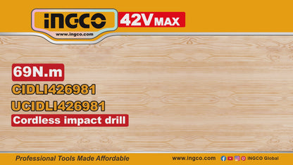 TALADRO ATORNILLADOR INGCO  42V 69NM CIDLI426981E