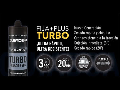 Quiadsa FIJA + PLUS TURBO pegado y sujeción inmediata en 3 segundos todo tipo de materiales