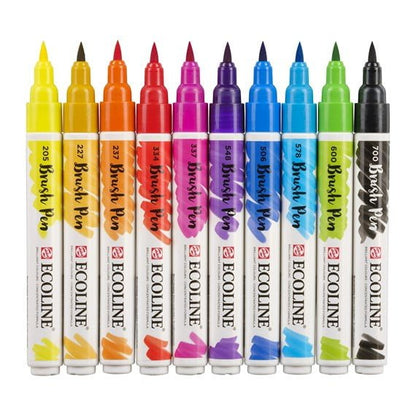 Set 10 Stylo Pinceau Ecoline