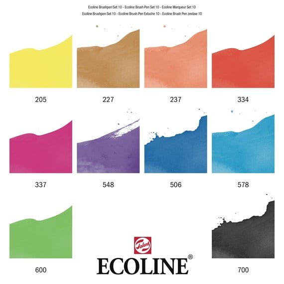 Set 10 Pinselstifte Ecoline