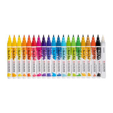 Set 20 Brush Pen Ecoline