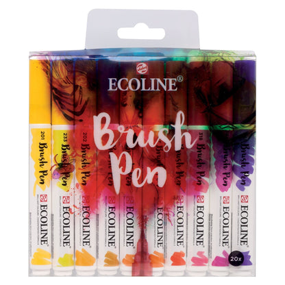 Set 20 Stylos Pinceaux Ecoline