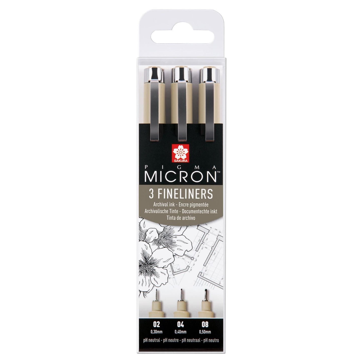 Lot de 3 embouts fins Pigma Micron