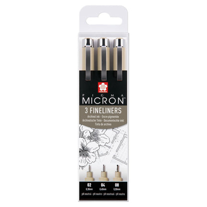 Set mit 3 feinen Pigma Micron-Spitzen