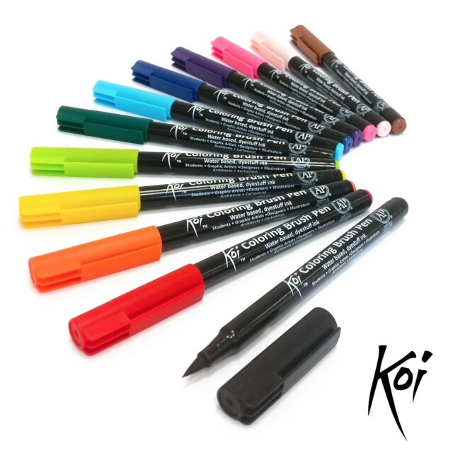 Set KOI Brush Pen 12 Rotuladores