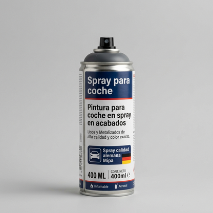 Spray Pintura Coche Mipa 400 ml — por Código de Color Personalizado Liso y Metalizado
