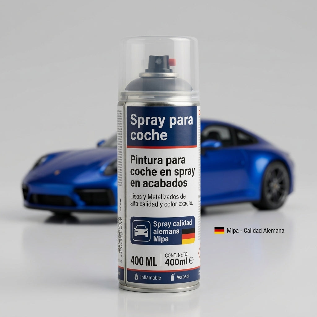 Spray Pintura Coche Mipa 400 ml — por Código de Color Personalizado Liso y Metalizado