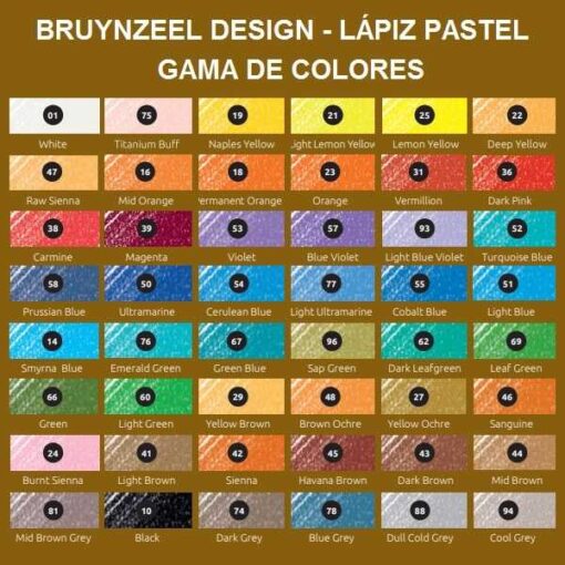 Bruynzeel design-lápiz pastel gama de colores