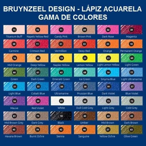 Bruynzeel - lápiz acuarela gama de colores